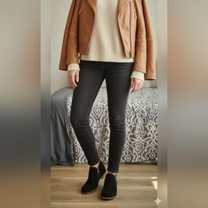 Hush Puppies Black Suede Ankle Booties